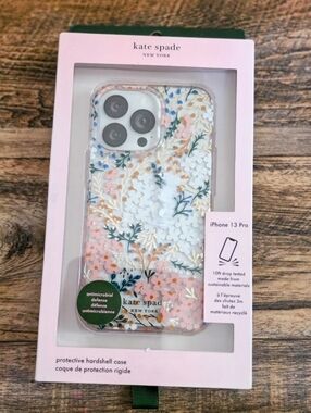 kate spade Floral Hardshell Case for iPhone 13 Pro - Pink & White